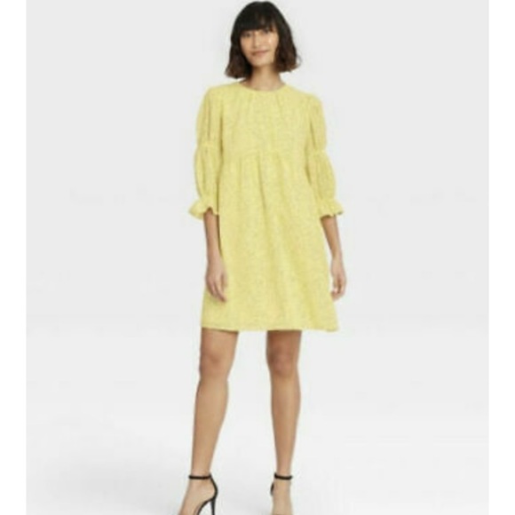 Who What Wear Dresses & Skirts - WHO what wear puff elbow sleeve a line dress
